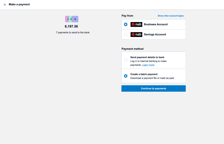 Check out our changes to batch payment screens | Xero Blog