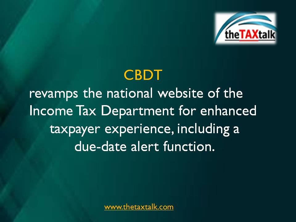 CBDT revamps the national website of the Income Tax Department