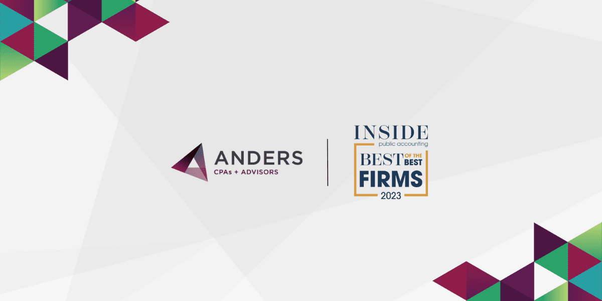 INSIDE Public Accounting Names Anders a 2023 Best of the Best Accounting Firm  - Anders CPA