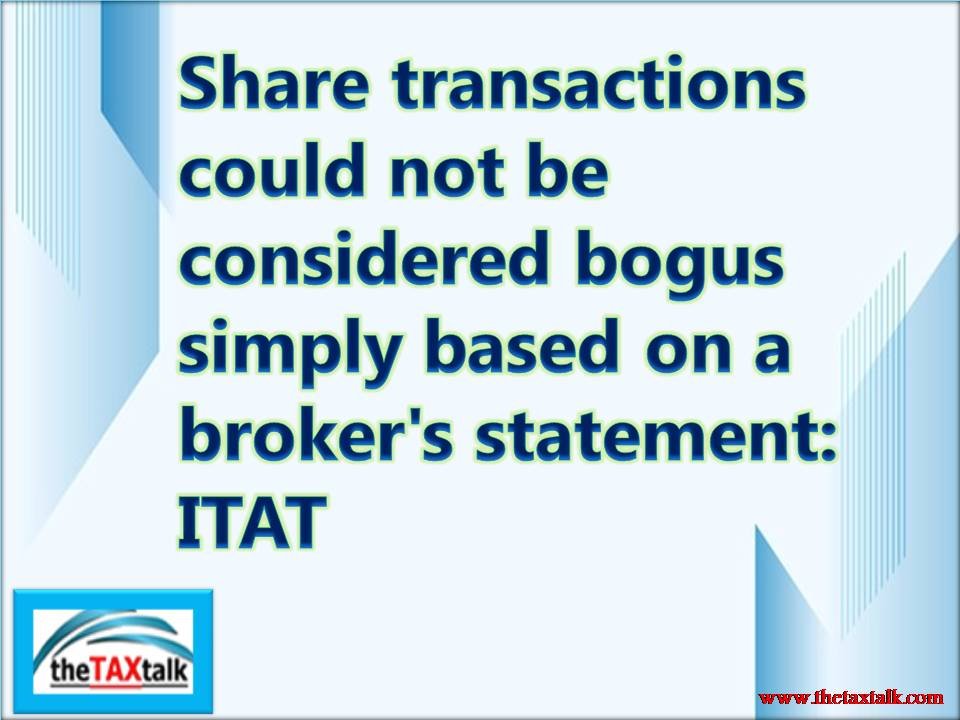 Share transactions could not be considered bogus simply based on