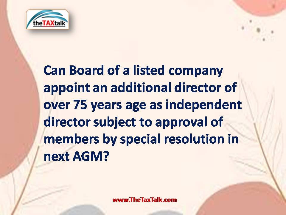 Can Board of a listed company appoint an additional director