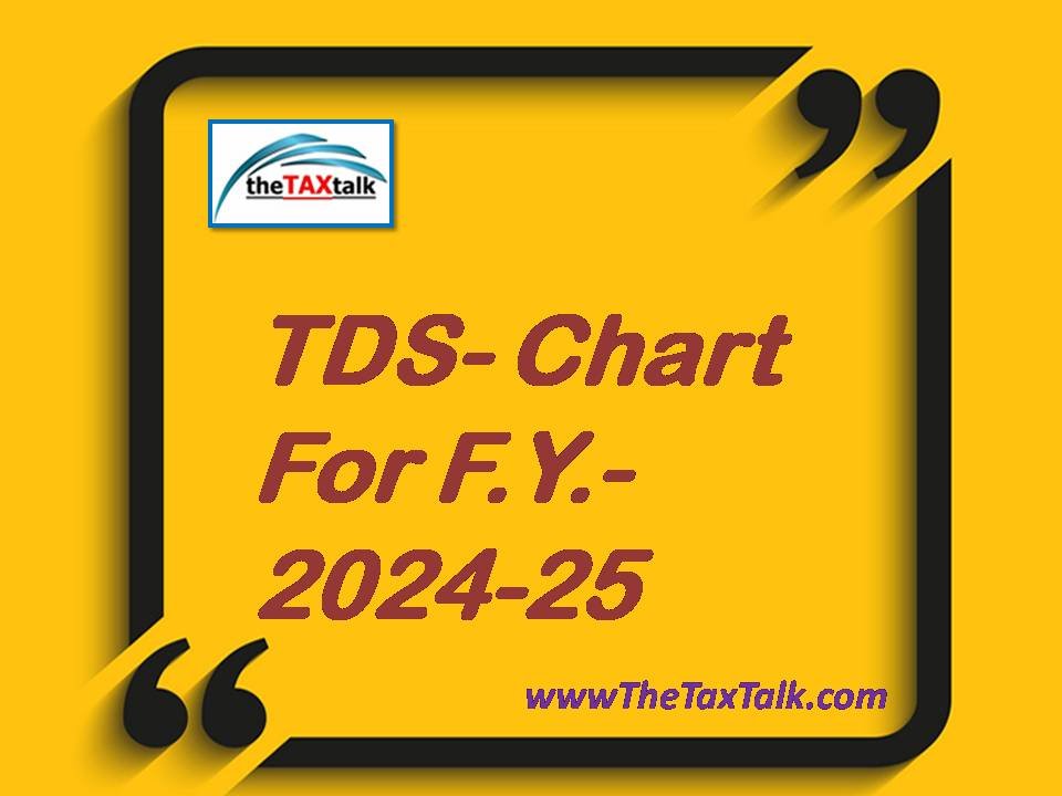 TDS- Chart For F.Y.-2024-25