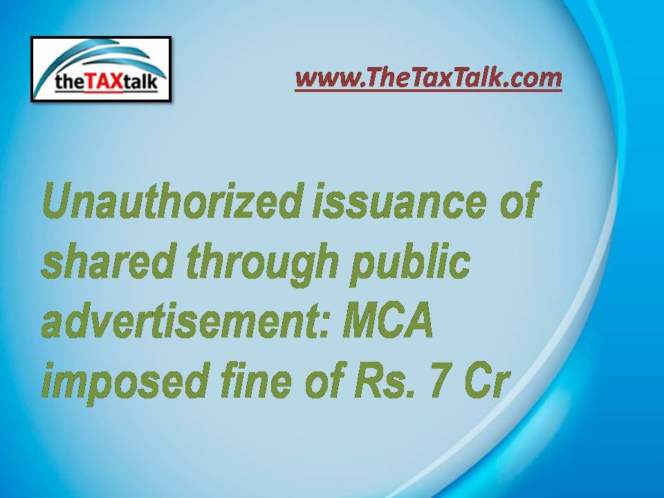 Unauthorized issuance of shared through public advertisement: